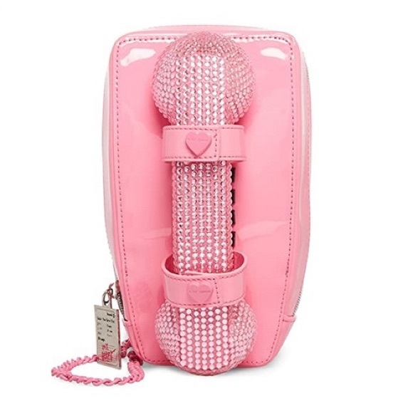 NWT Betsey Johnson Pink Rhinestone Phone